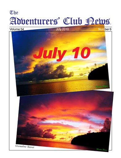 July 2010 Adventurers Club News Cover